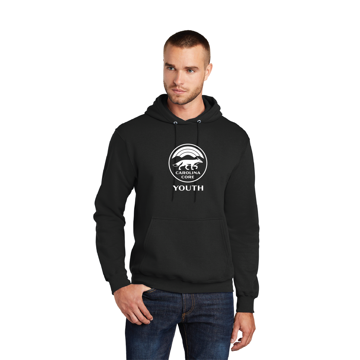 Adult Black Unisex Pullover Hoodie