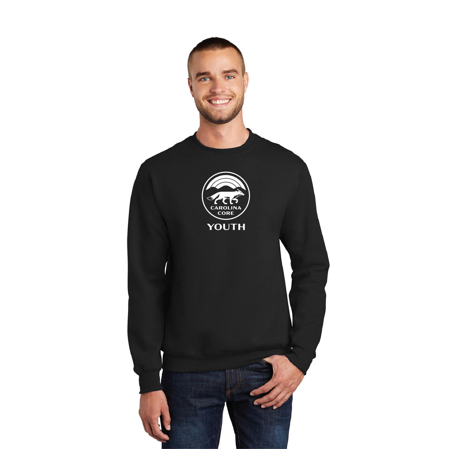 Adult Black Unisex Crewneck Sweatshirt